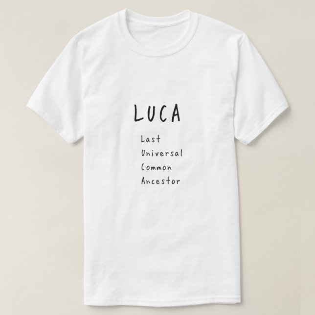 Camiseta LUCA Last Universal Common Ancestor Science Graphi (Diseño del anverso)