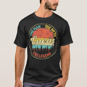 Camiseta Lucas El Hombre El Mito Los Hombres De La Leyenda 