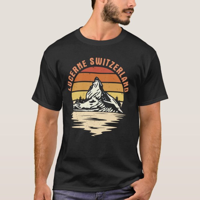Camiseta Lucerna Suiza Atracción de las montañas suizas Swi (Anverso)