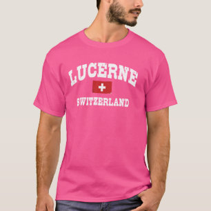 Camiseta Lucerne Suiza Bandera suiza Luzern Schweiz