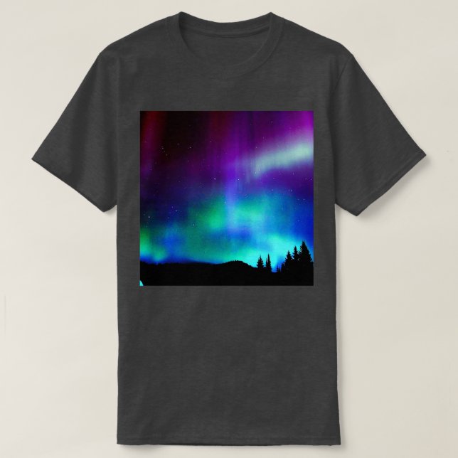 Camiseta Luces boreales (Diseño del anverso)