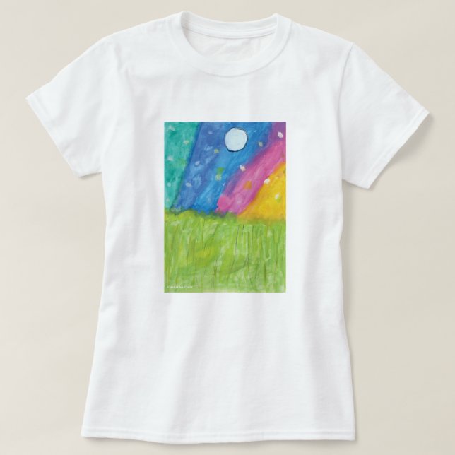 Camiseta Luces boreales - Arte infantil para CHOC (Diseño del anverso)