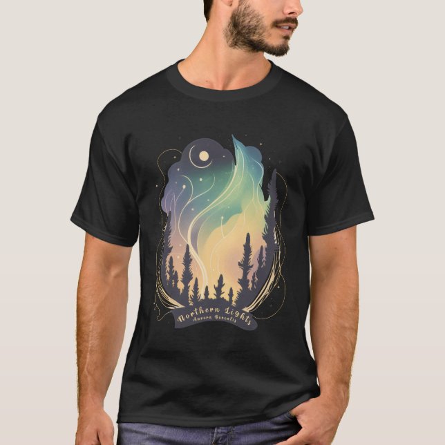 Camiseta Luces boreales Aurora Borealis Hermosa (Anverso)