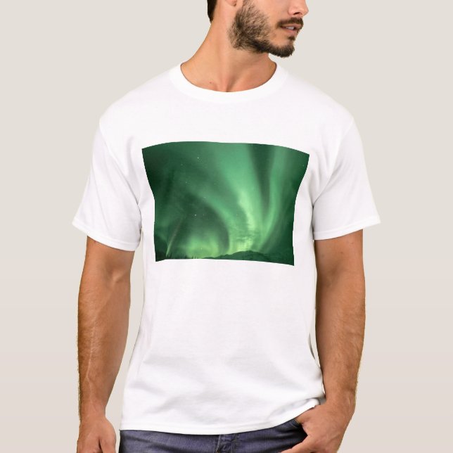 Camiseta Luces boreales, Aurora borealis, sobre los pies (Anverso)