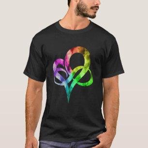 Camiseta Luces coloridas Infinito Orgullo del Corazón Poly