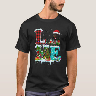 Camiseta Luces de árbol de Navidad del perro Santa Pinscher