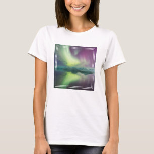 Camiseta Luces de Aurora en Laguna   Jokulsarlon, Islandia