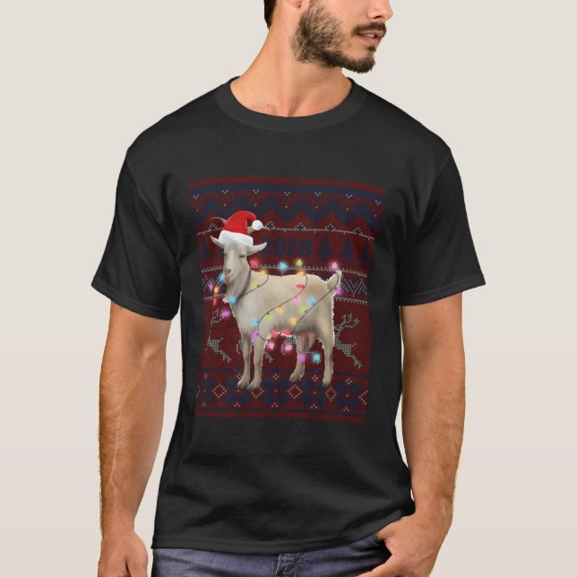 Camiseta Luces De Cabra Un Regalo De Amante De Cabra Feo Pa (Anverso)