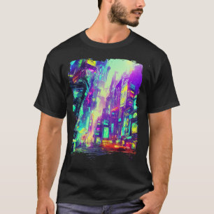 Camiseta Luces de la ciudad neón de Japón 15