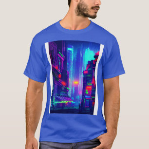 Camiseta Luces de la ciudad neonesa de Japón 3