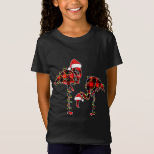 Camiseta Luces de los Navidades de Flamingo de búfalo de Sa