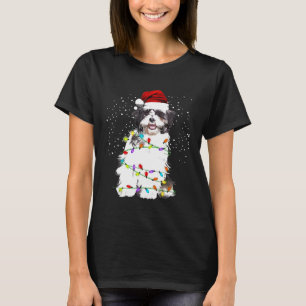 Camiseta Luces de los Navidades de perros Shih Tzu