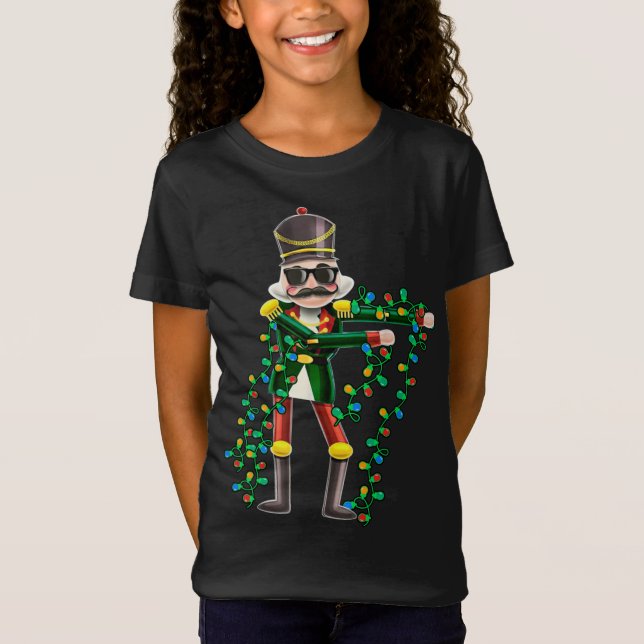 Camiseta Luces de los Navidades divertidos de Nutcracker (Anverso)