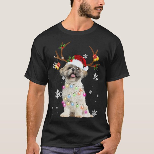 Camiseta Luces de los Navidades renos de los Navidades chii (Anverso)