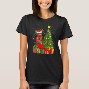 Camiseta Luces de muñeco de nieve de bola Bocce árbol de Na