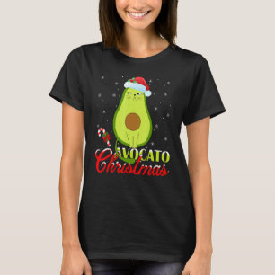 Camiseta Luces de Navidad Aguacate Santa Gato de Aguacate N