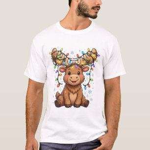 Camiseta Luces de Navidad de Astas de Alce