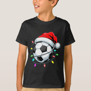 Camiseta Luces de Navidad de Fútbol de Santa Niños Niñas Mu