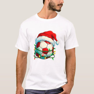 Camiseta Luces de Navidad de Fútbol Santa
