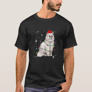 Camiseta Luces de Navidad de Gato Persa Gato de Navidad Som