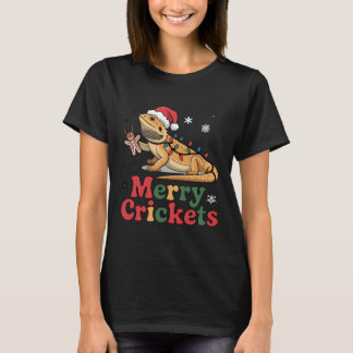 Camiseta Luces de Navidad del Lagarto de Grillos Alegres