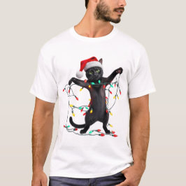 Camiseta Luces de Navidad para Gatos