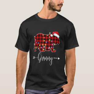 Camiseta Luces de Navidad Pijama a Juego Cuadrillé Rojo Abu