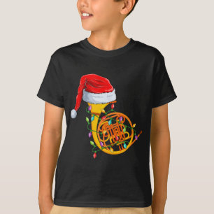 Camiseta Luces de Navidad Sombrero de Santa Gorra Musical C