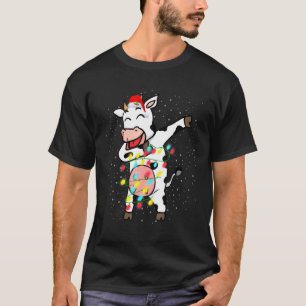 Camiseta Luces de Navidad Vaca Dabbing