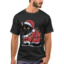 Luces de Navidades de disfraces de Cat Santa Hat