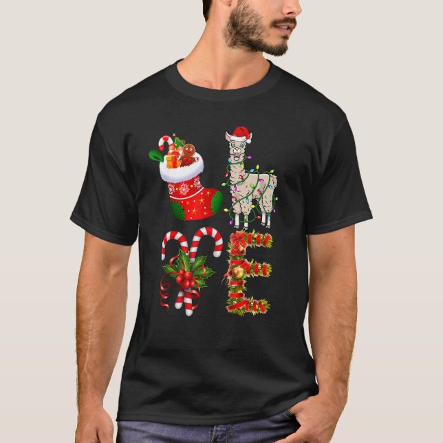 Camiseta Luces de Navidades de Llama de Amor Lancaron Santa (Anverso)
