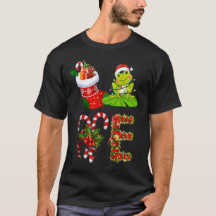 Camiseta Luces de Navidades de Rana de Amor Dieron Santa Ha