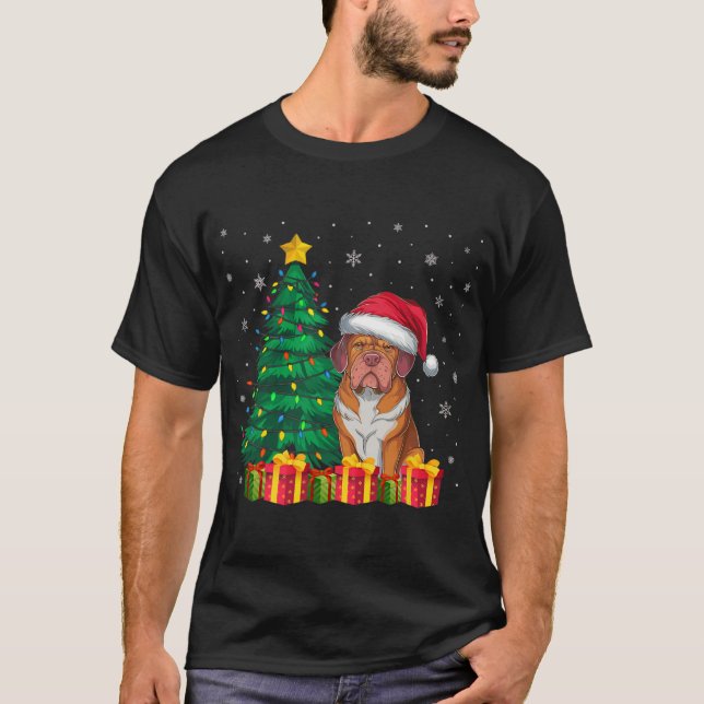 Camiseta Luces de Navidades de Sombrero de Burdeos (Anverso)