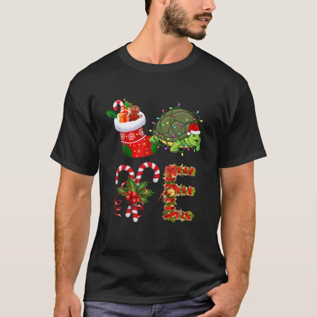Camiseta Luces De Navidades De Tortuga Llevaron A Funny San (Anverso)