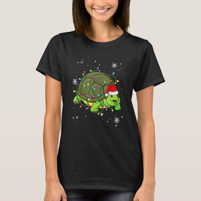 Camiseta Luces De Navidades De Tortuga Llevaron A Navidades (Anverso)