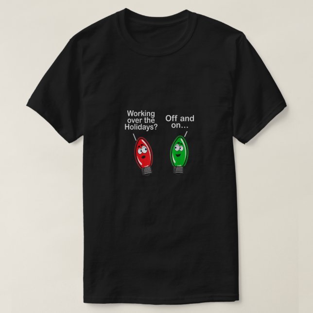 Camiseta Luces de Navidades divertidos (Diseño del anverso)