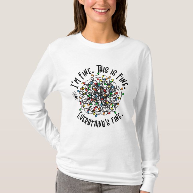 Camiseta Luces de Navidades divertidos (Anverso)