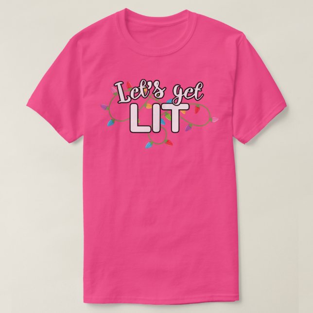Camiseta Luces de navidades Vamos a recibir regalos con luz (Diseño del anverso)