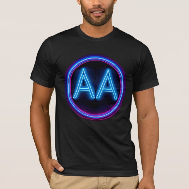 Camiseta Luces de neón de recuperación de AA (Anverso)