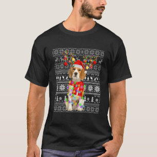 Camiseta Luces de reno beagle de Navidades feos para hacer