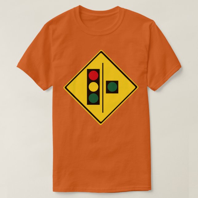 Camiseta Luces de tráfico con un verde continuo (Diseño del anverso)