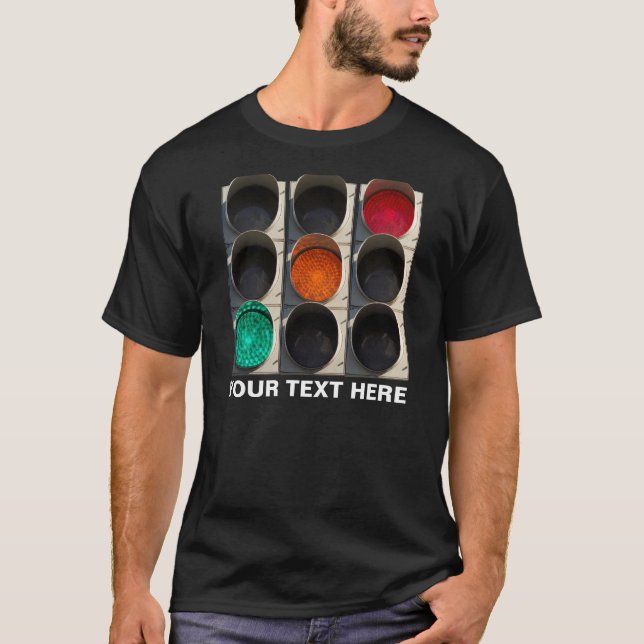 Camiseta Luces de tráfico negras (Anverso)