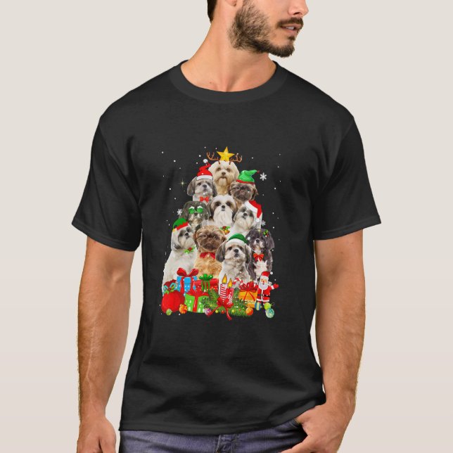 Camiseta Luces del árbol de Navidad (Anverso)