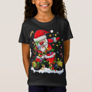 Camiseta Luces del árbol de navidad de Dabbing Santa
