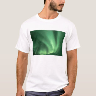 Camiseta Luces del norte, Aurora boreal, sobre estribacione