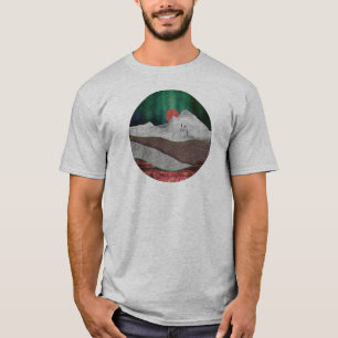 Camiseta Luces del Norte montañosas