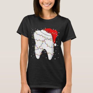 Camiseta Luces Didentales Santa Hat Navidades Dentist Denta