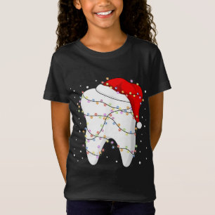 Camiseta Luces Didentales Santa Hat Navidades Dentist Denta