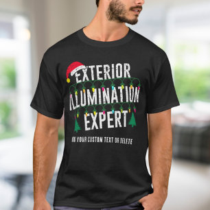 Camiseta Luces Divertidas de Navidad Iluminación Exterior