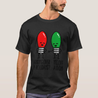 Camiseta Luces divertidas de Navidad juego de palabras trab